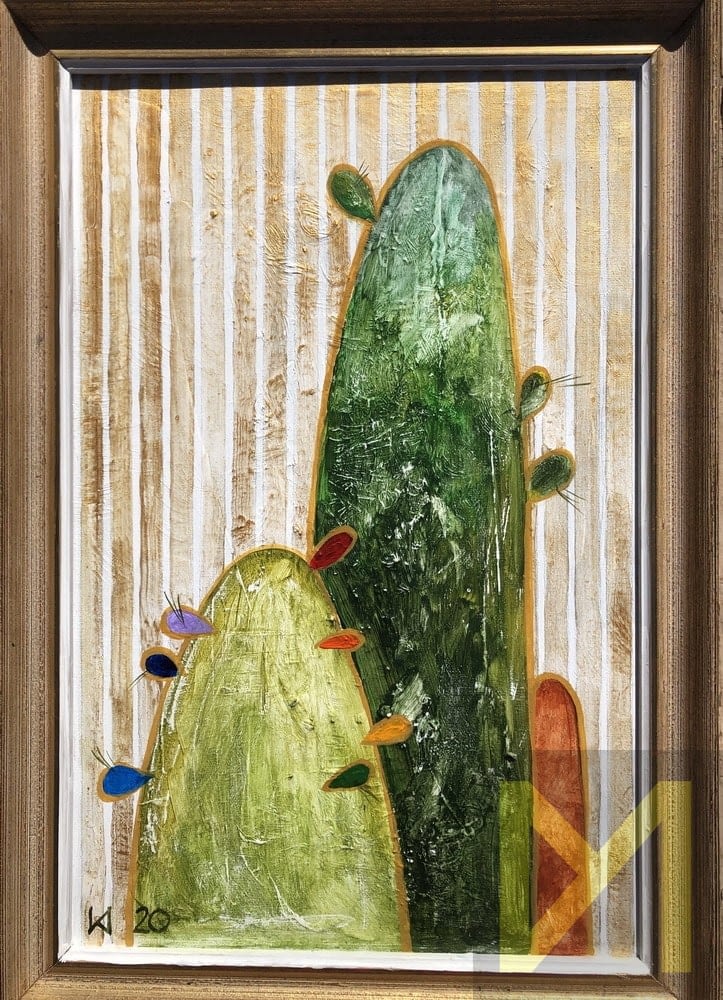 «Cactus en el sofa»(45х30, lienzo/acrilico, 200 еuro)